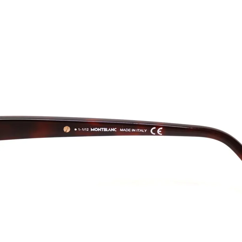Montblanc Rectangle Men's Designer Sunglasses - Dark Brown Havana/Brown - NWT